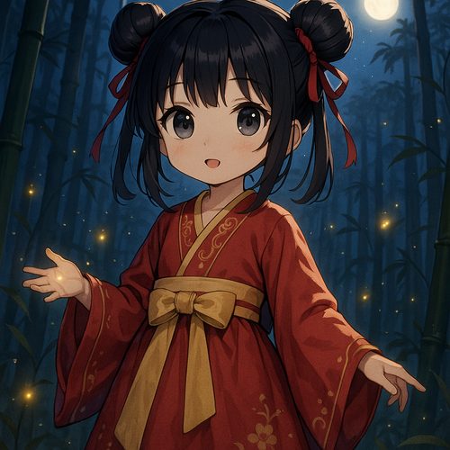 探花动漫-月下汉服少女